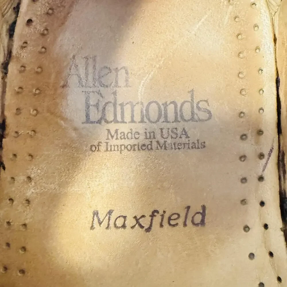 Allen Edmonds Shoes Mens 11.5 Black Brown Leather Maxfield Tassel Loafers Dress